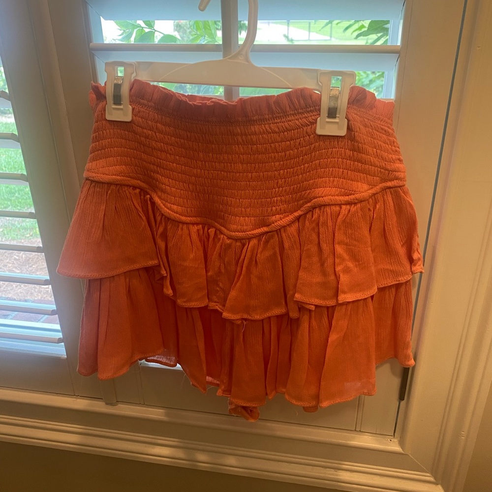 coral mustard seed skirt